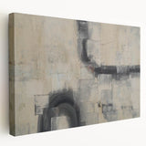 Minimalist Moody Modern Wall Art - Abstract Beige & Gray Print