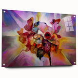 Fluid Art Paintings for Walls in Multicolor Hues - Modern Fluid Art Prints