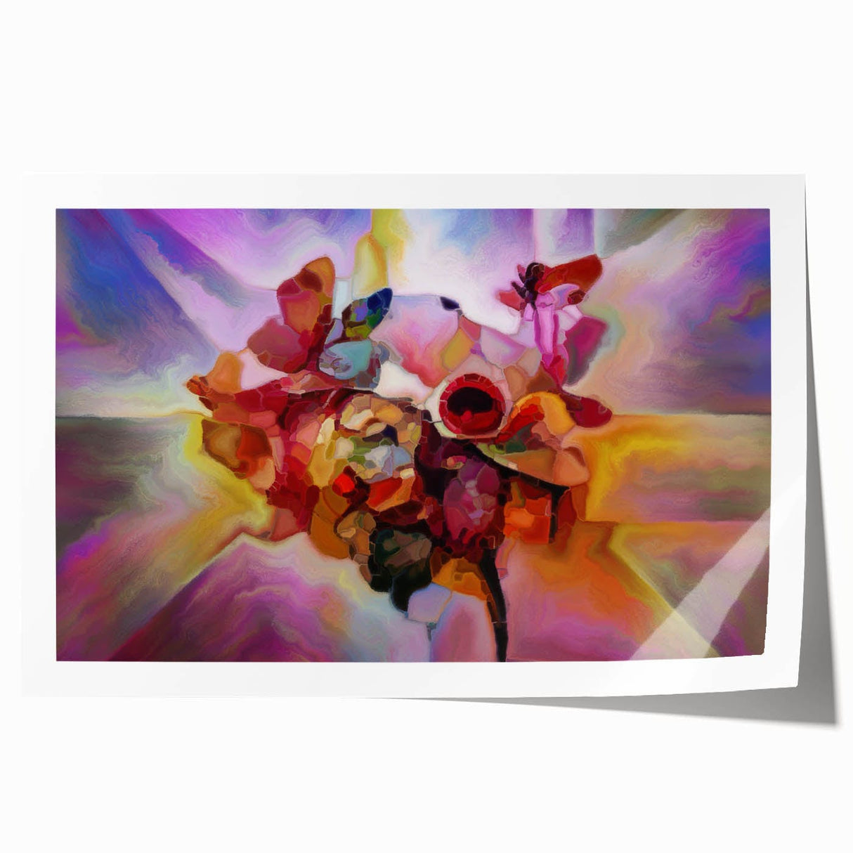 Fluid Art Paintings for Walls in Multicolor Hues - Modern Fluid Art Prints