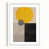 Minimalist Abstract Canvas Prints – Yellow & Gray Geometric Wall Art