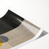 Minimalist Abstract Canvas Prints – Yellow & Gray Geometric Wall Art