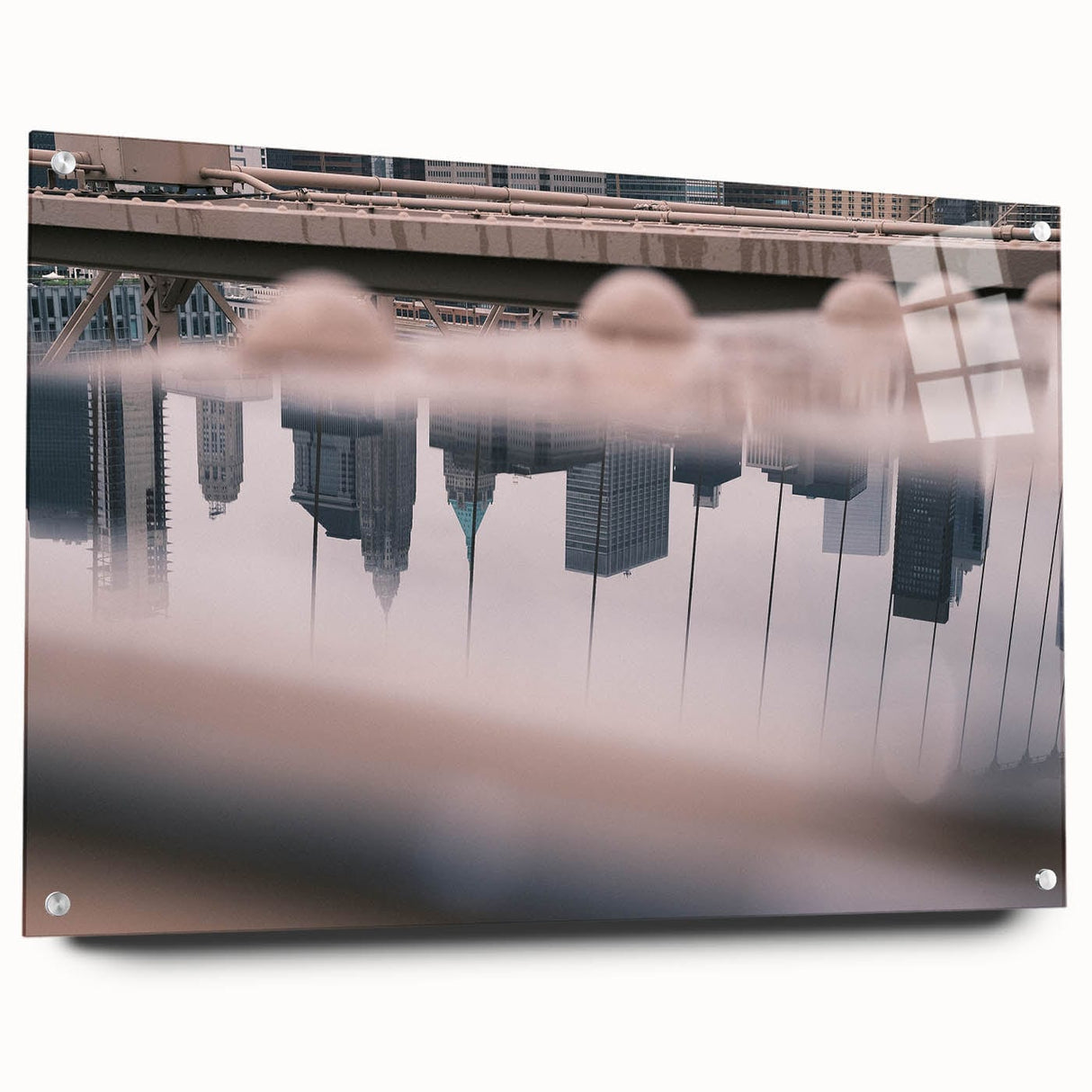 Urban Landscape Photography Decor – Reflective City Skyline Art