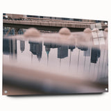 Urban Landscape Photography Decor – Reflective City Skyline Art