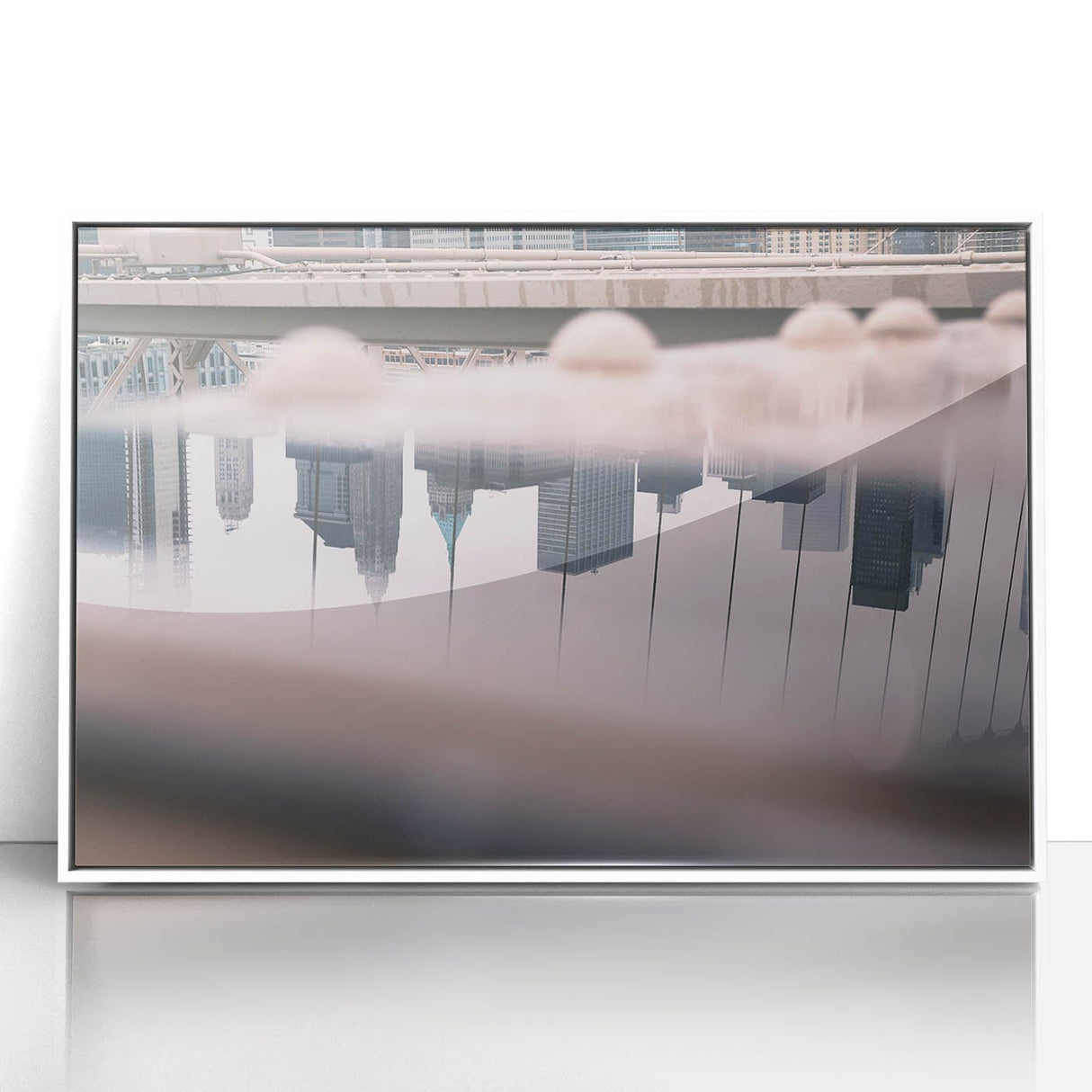Urban Landscape Photography Decor – Reflective City Skyline Art