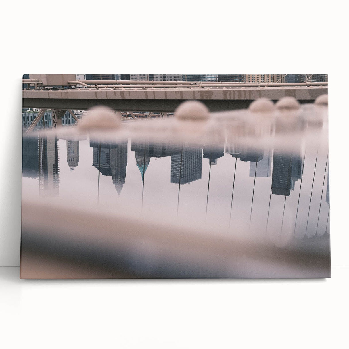 Urban Landscape Photography Decor – Reflective City Skyline Art