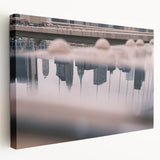Urban Landscape Photography Decor – Reflective City Skyline Art