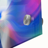 Contemporary Fluid Art Pieces in Blue and Magenta - Fluid Abstract Art Collection