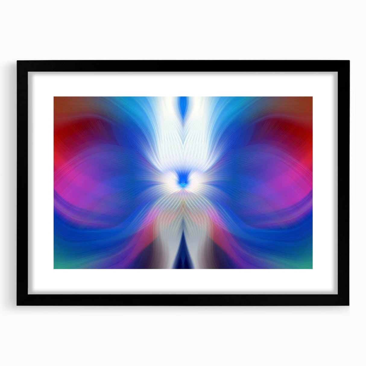 Contemporary Fluid Art Pieces in Blue and Magenta - Fluid Abstract Art Collection