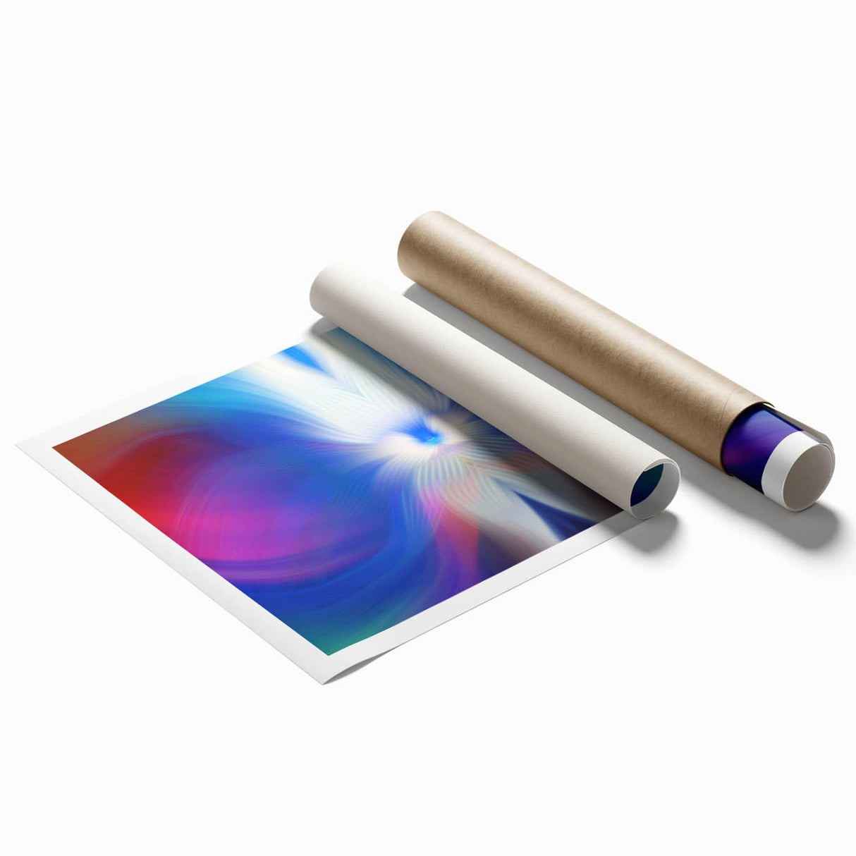 Contemporary Fluid Art Pieces in Blue and Magenta - Fluid Abstract Art Collection