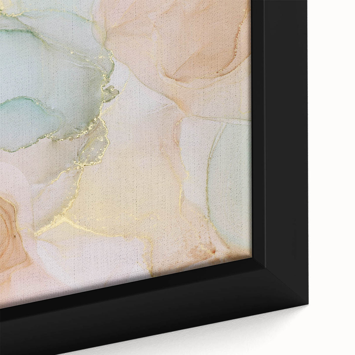 Neutral Abstract Prints – Pastel Dream Art with Gold Accents