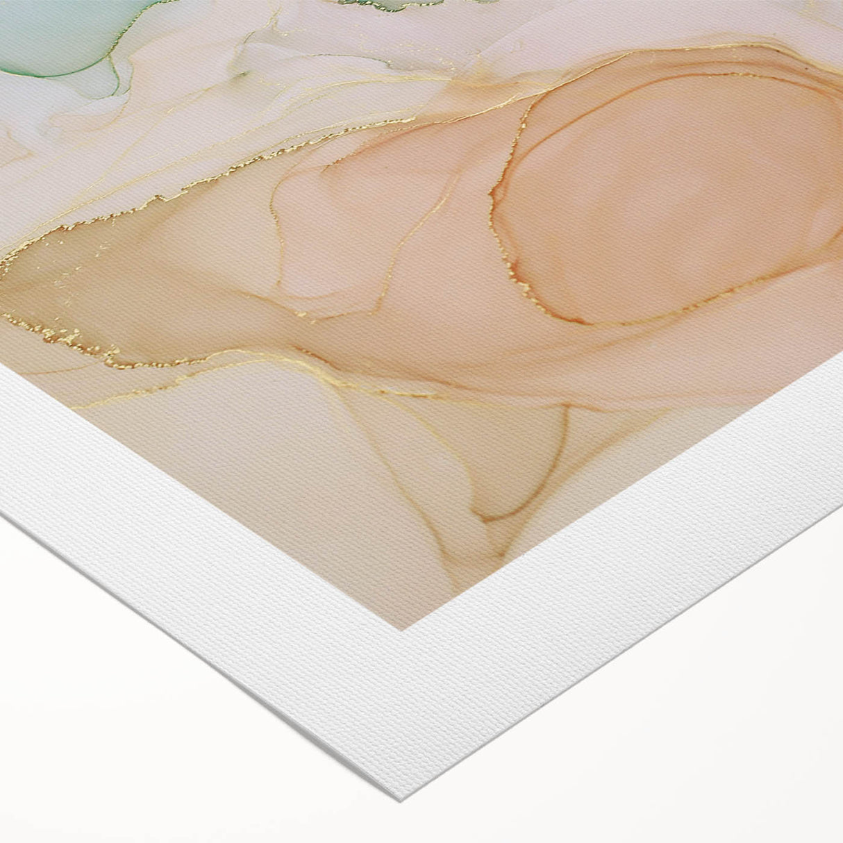 Neutral Abstract Prints – Pastel Dream Art with Gold Accents