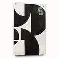 Geometric Minimalist Abstract Wall Art – Bold Black & White Print