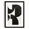 Geometric Minimalist Abstract Wall Art – Bold Black & White Print