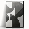 Geometric Minimalist Abstract Wall Art – Bold Black & White Print