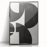 Geometric Minimalist Abstract Wall Art – Bold Black & White Print