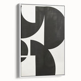 Geometric Minimalist Abstract Wall Art – Bold Black & White Print