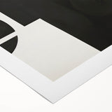 Geometric Minimalist Abstract Wall Art – Bold Black & White Print