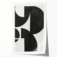 Geometric Minimalist Abstract Wall Art – Bold Black & White Print
