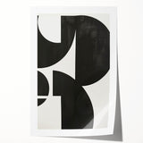 Geometric Minimalist Abstract Wall Art – Bold Black & White Print