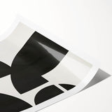 Geometric Minimalist Abstract Wall Art – Bold Black & White Print