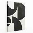 Geometric Minimalist Abstract Wall Art – Bold Black & White Print