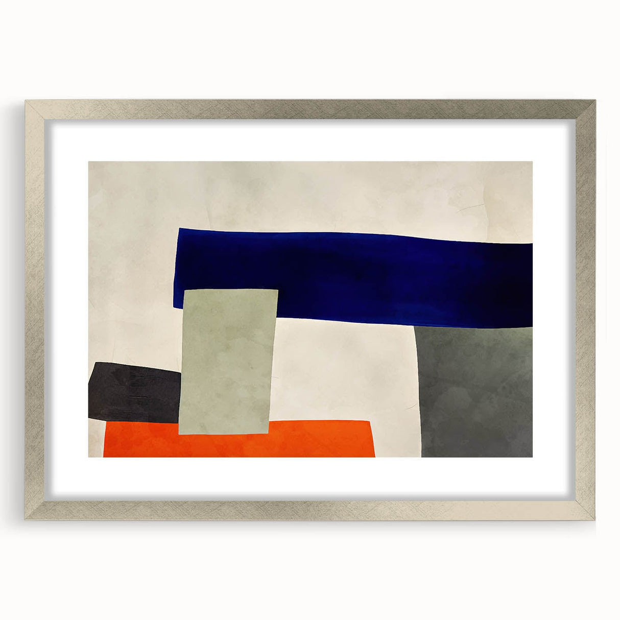 Moody Modern Wall Art – Abstract Geometric Canvas in Bold Colors