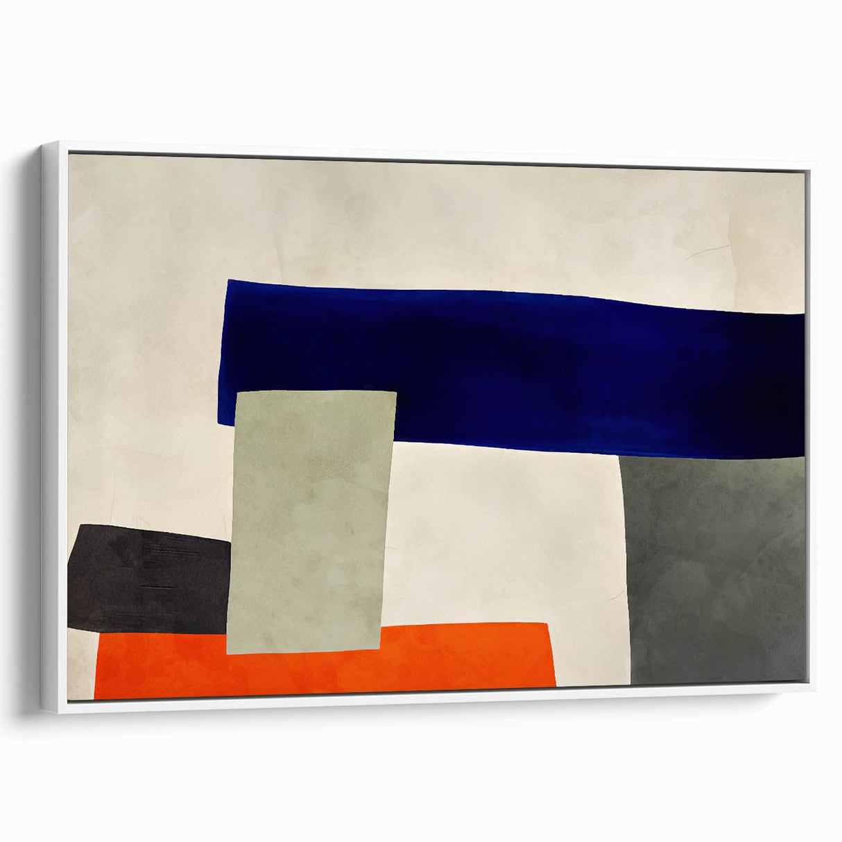 Moody Modern Wall Art – Abstract Geometric Canvas in Bold Colors