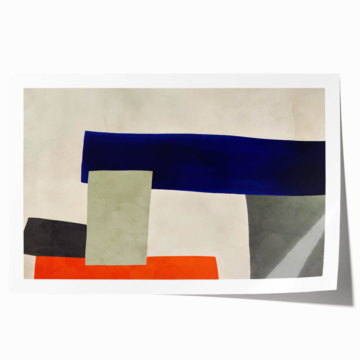 Moody Modern Wall Art – Abstract Geometric Canvas in Bold Colors