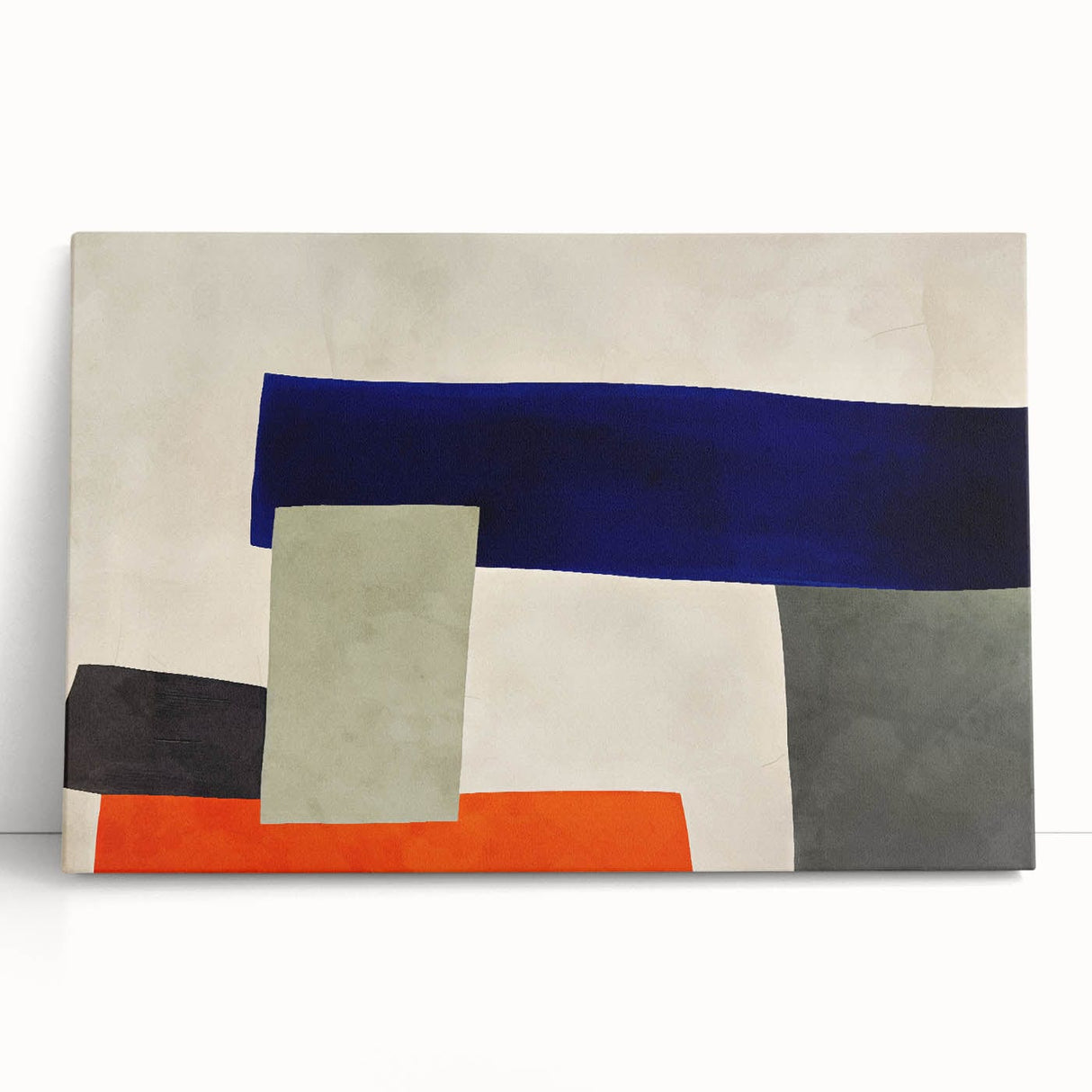 Moody Modern Wall Art – Abstract Geometric Canvas in Bold Colors
