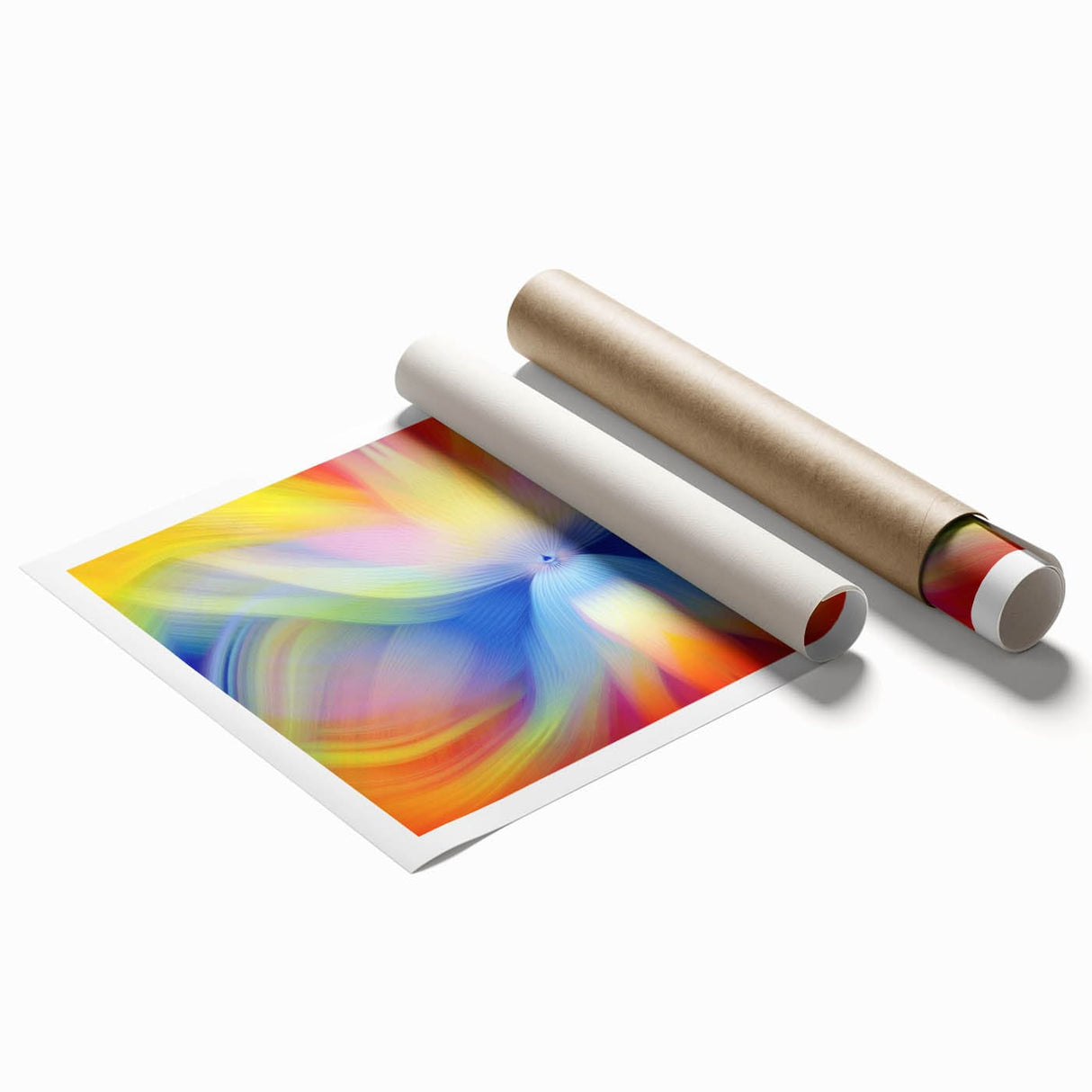 Fluid Abstract Art Collection in Rainbow Tones - Fluid Art Paintings for Walls
