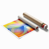 Fluid Abstract Art Collection in Rainbow Tones - Fluid Art Paintings for Walls