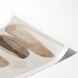 Minimalist Wall Art for Modern Interiors – Stacked Beige Abstract Print