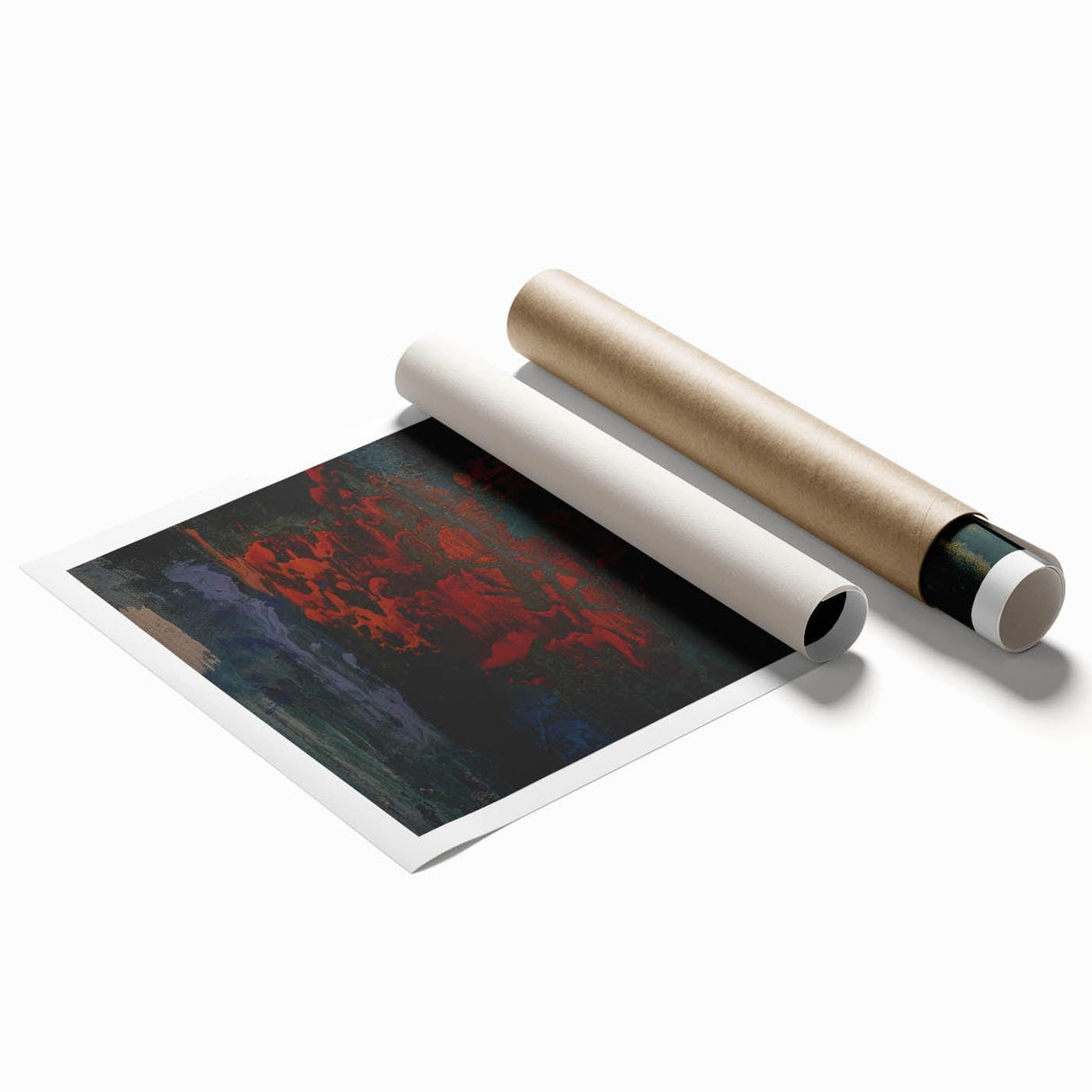 Moody Modern Wall Art – Abstract Expressionist Painting in Bold Hues