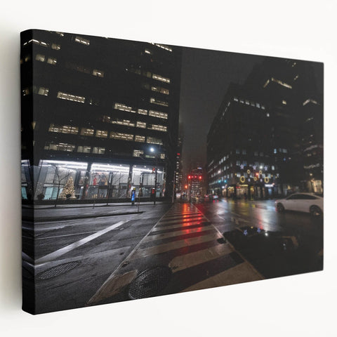 Cityscape photography prints – Nighttime urban architectural wall art