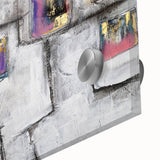 Moody Modern Wall Art – Abstract Geometric Canvas with Rich Accents