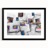 Moody Modern Wall Art – Abstract Geometric Canvas with Rich Accents