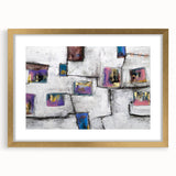 Moody Modern Wall Art – Abstract Geometric Canvas with Rich Accents