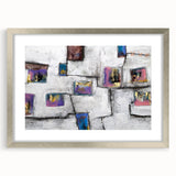 Moody Modern Wall Art – Abstract Geometric Canvas with Rich Accents