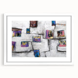 Moody Modern Wall Art – Abstract Geometric Canvas with Rich Accents