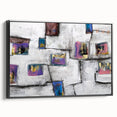 Moody Modern Wall Art – Abstract Geometric Canvas with Rich Accents