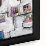 Moody Modern Wall Art – Abstract Geometric Canvas with Rich Accents