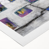 Moody Modern Wall Art – Abstract Geometric Canvas with Rich Accents