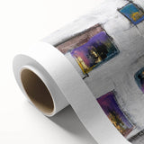 Moody Modern Wall Art – Abstract Geometric Canvas with Rich Accents