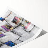 Moody Modern Wall Art – Abstract Geometric Canvas with Rich Accents