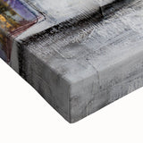 Moody Modern Wall Art – Abstract Geometric Canvas with Rich Accents