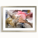 Modern Fluid Art Prints in Blush Pink and Gold - Contemporary Fluid Art Pieces