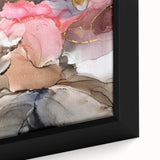 Modern Fluid Art Prints in Blush Pink and Gold - Contemporary Fluid Art Pieces