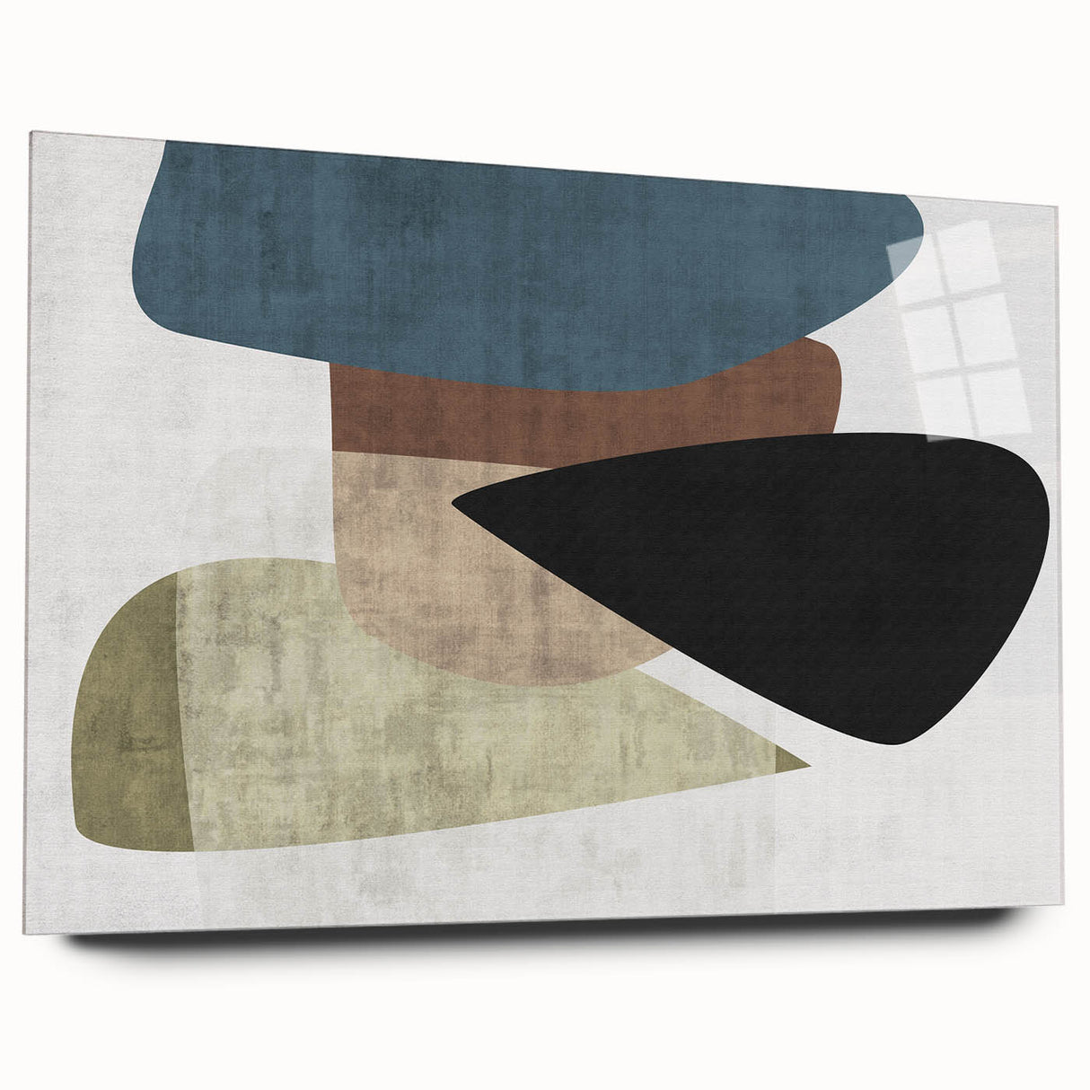 Geometric Abstract Wall Art – Earth Tone Minimalist Canvas Art