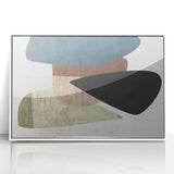 Geometric Abstract Wall Art – Earth Tone Minimalist Canvas Art