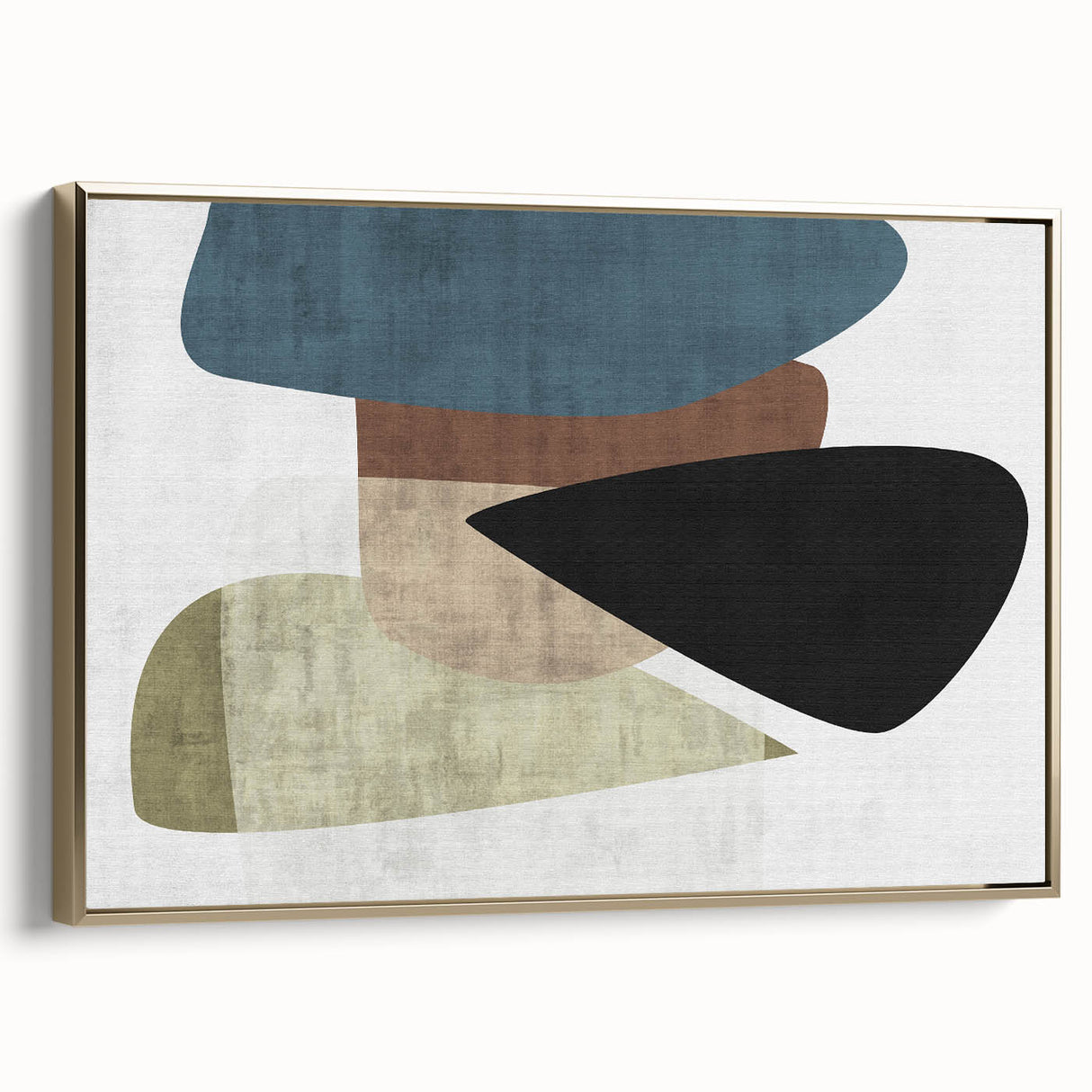 Geometric Abstract Wall Art – Earth Tone Minimalist Canvas Art
